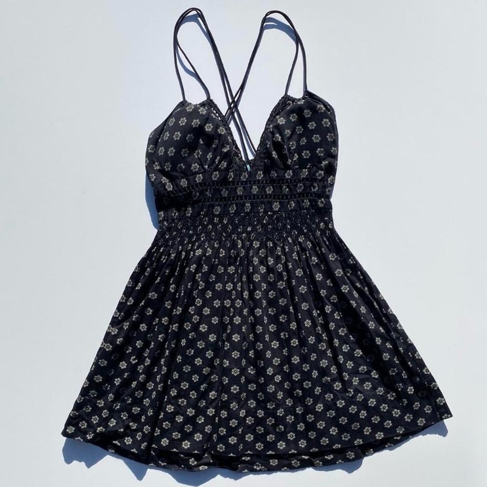 Plenty by Tracy Reese Anthropologie Floral Cross-back strap dress Women 4 Summer
